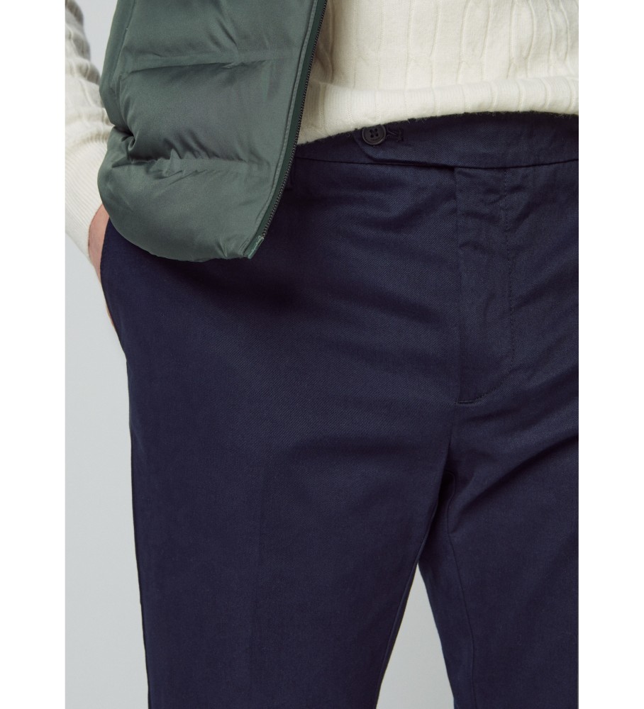 Calças chino azul-marinho Hackett Kensington