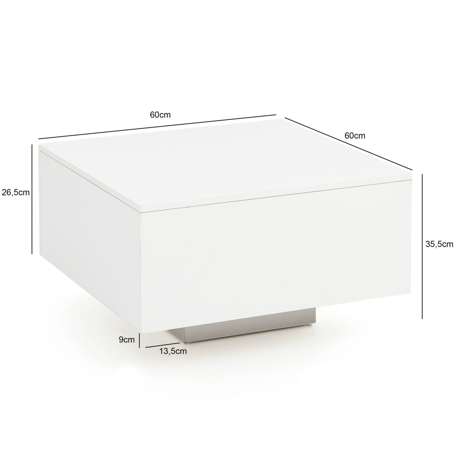 Couchtisch - Marmoroptik - 60 cm