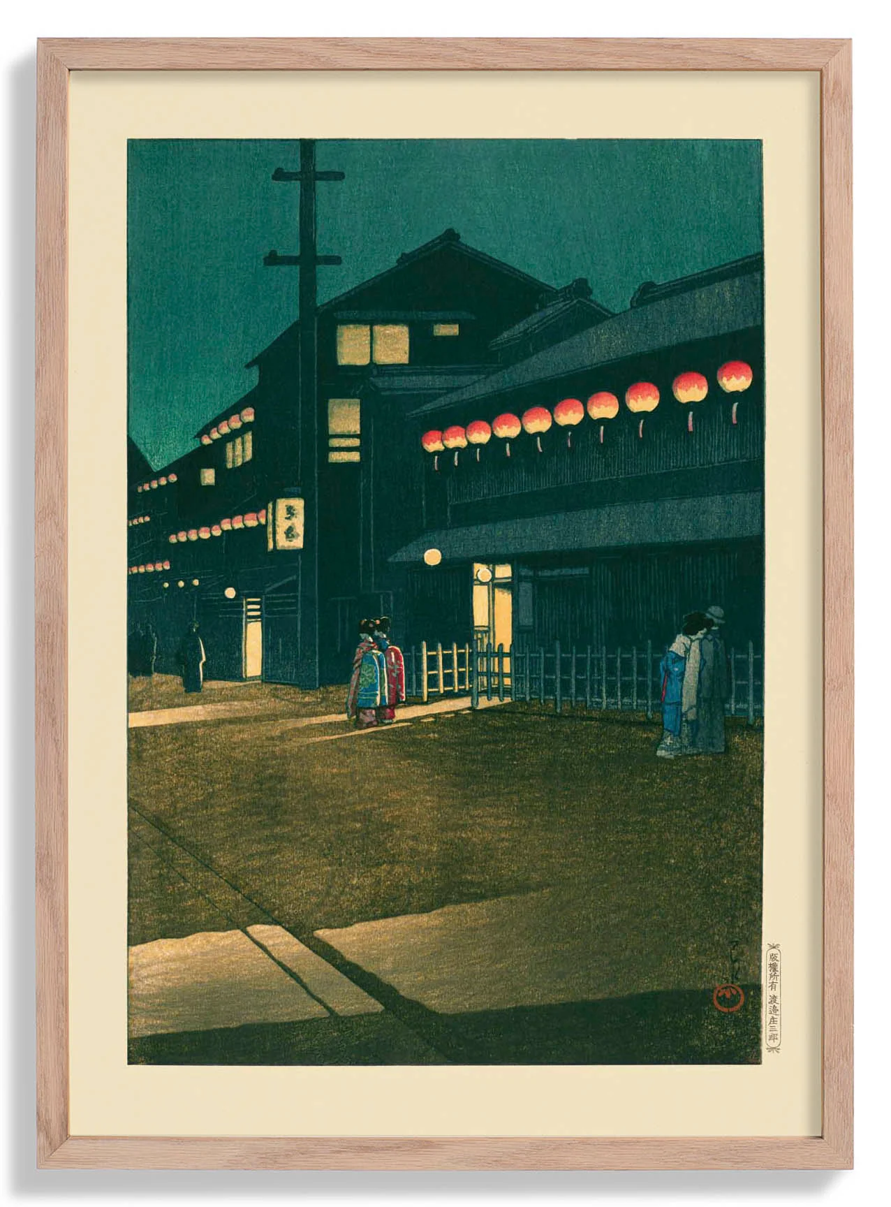 Souemoncho Nacht Kunstdruck von Hasui