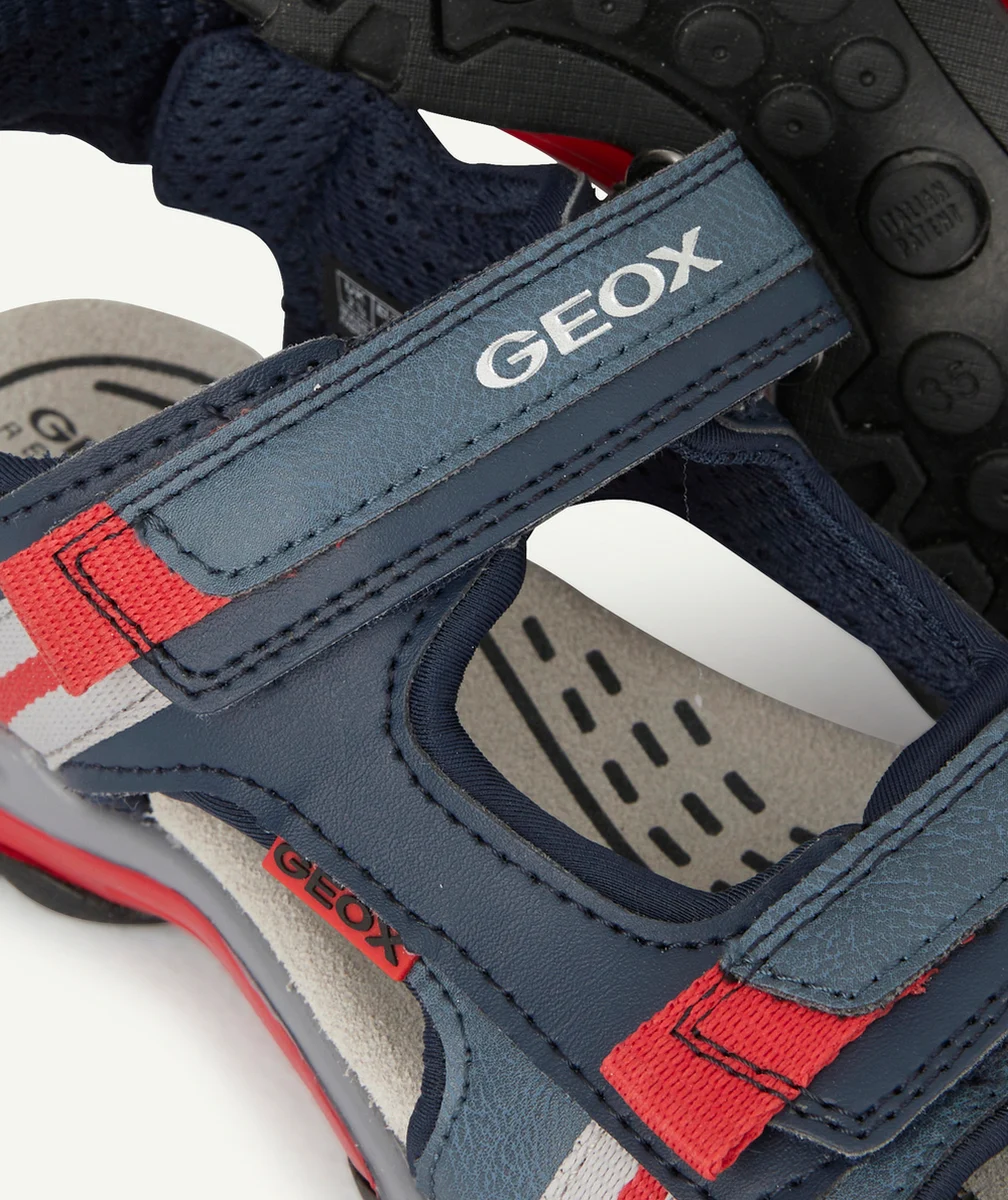 GEOXSANDALES BOREALIS GARÇON BLEU MARINE ET ROUGE