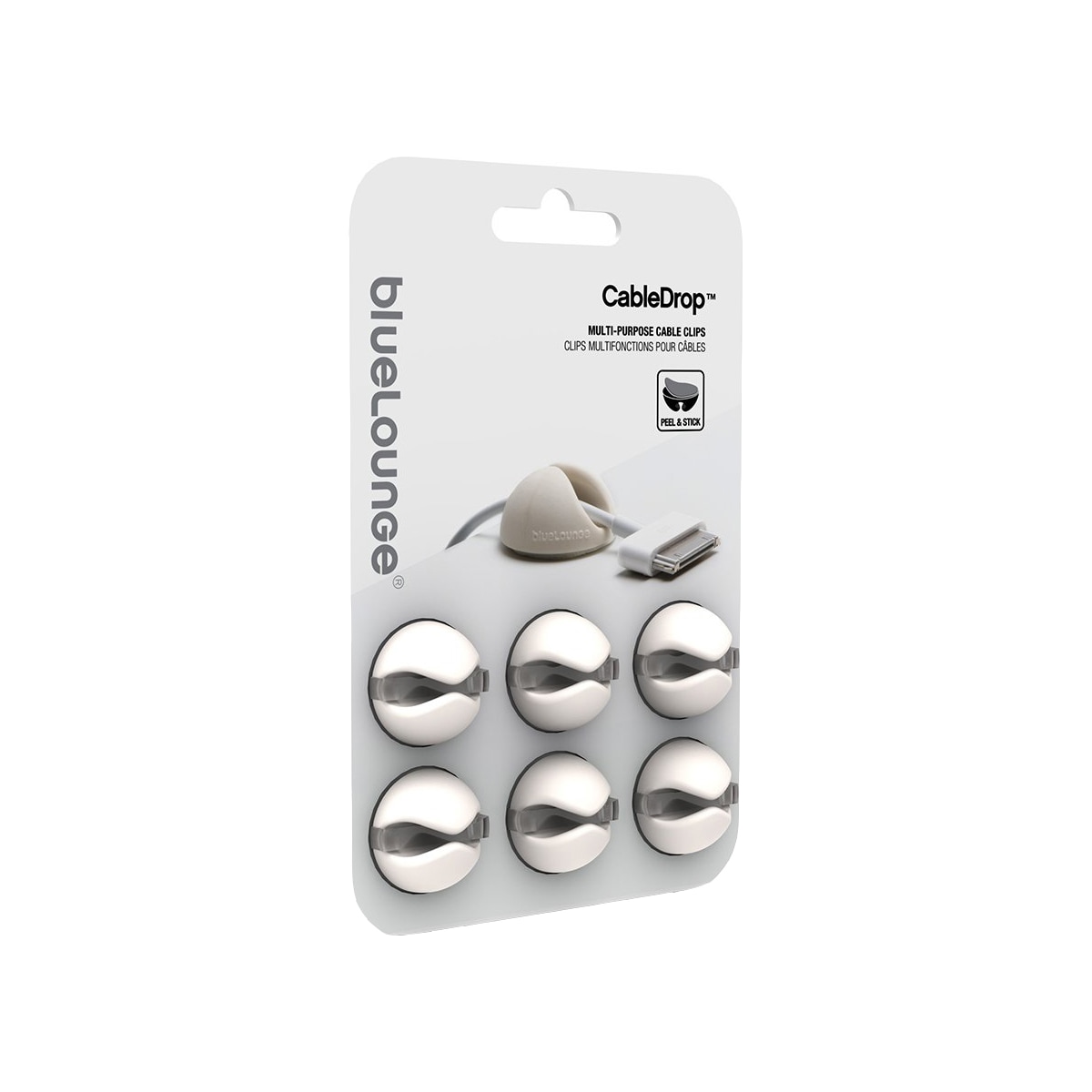 BlueLounge CableDrop kabelholdere CD-WH (hvite)