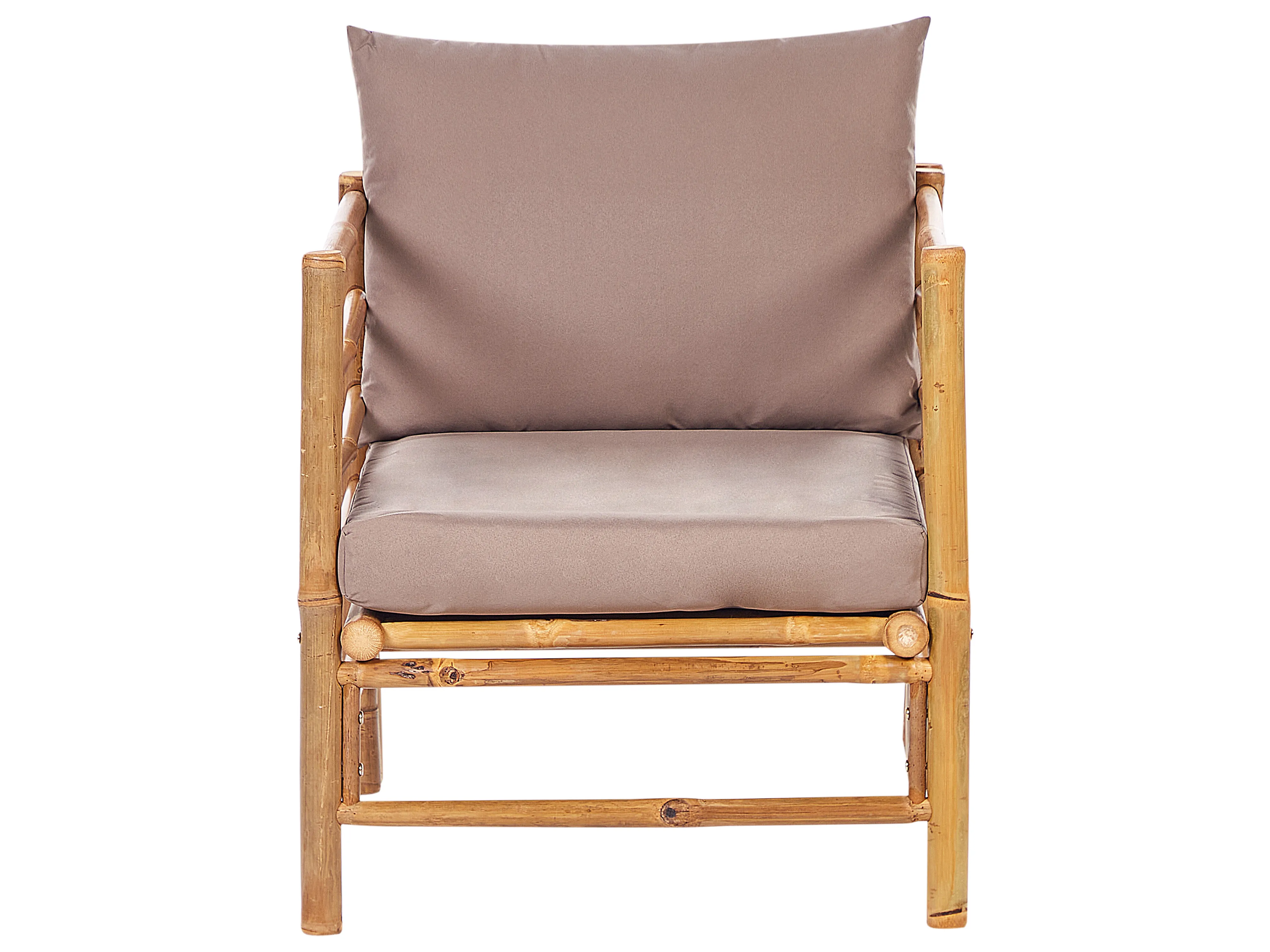 Loungeset met tafel 6-zits CERRETO Bamboehout Taupe