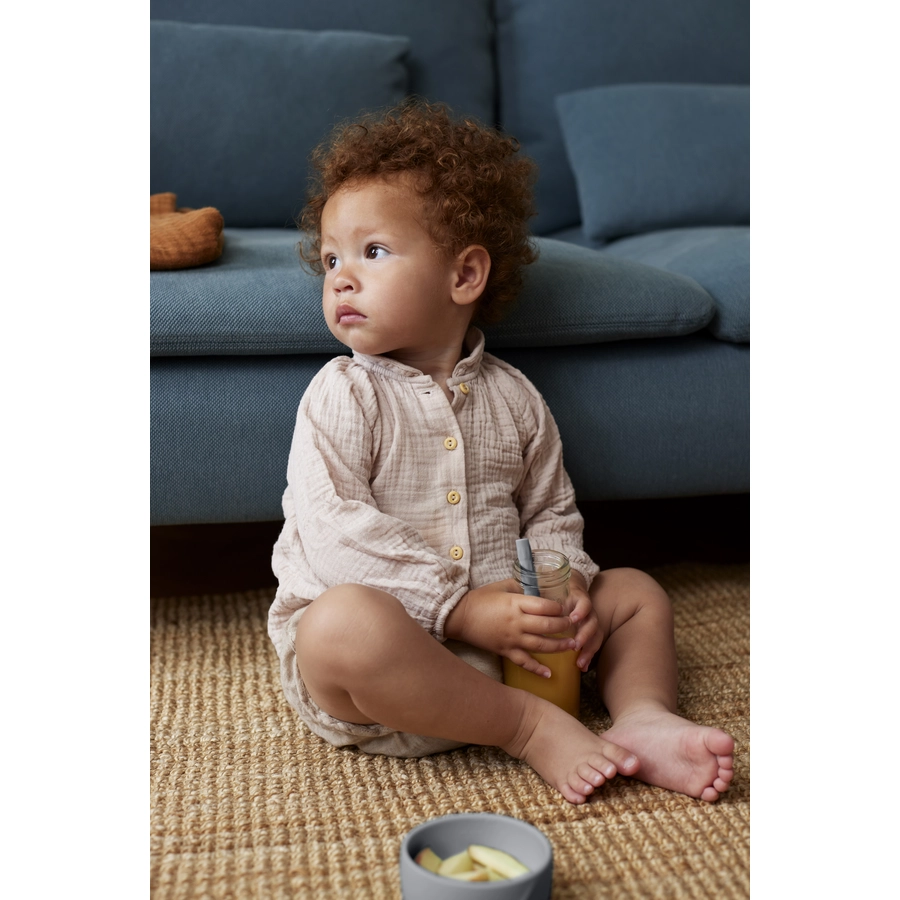 everyday® baby Trinkhalme Silikon 6er-Set, graugelbviolett