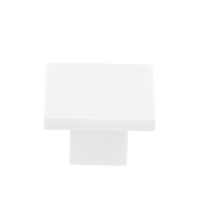 Bouton de meuble carré Kaon blanc l.3cm x H.3cm x P.1.9cm