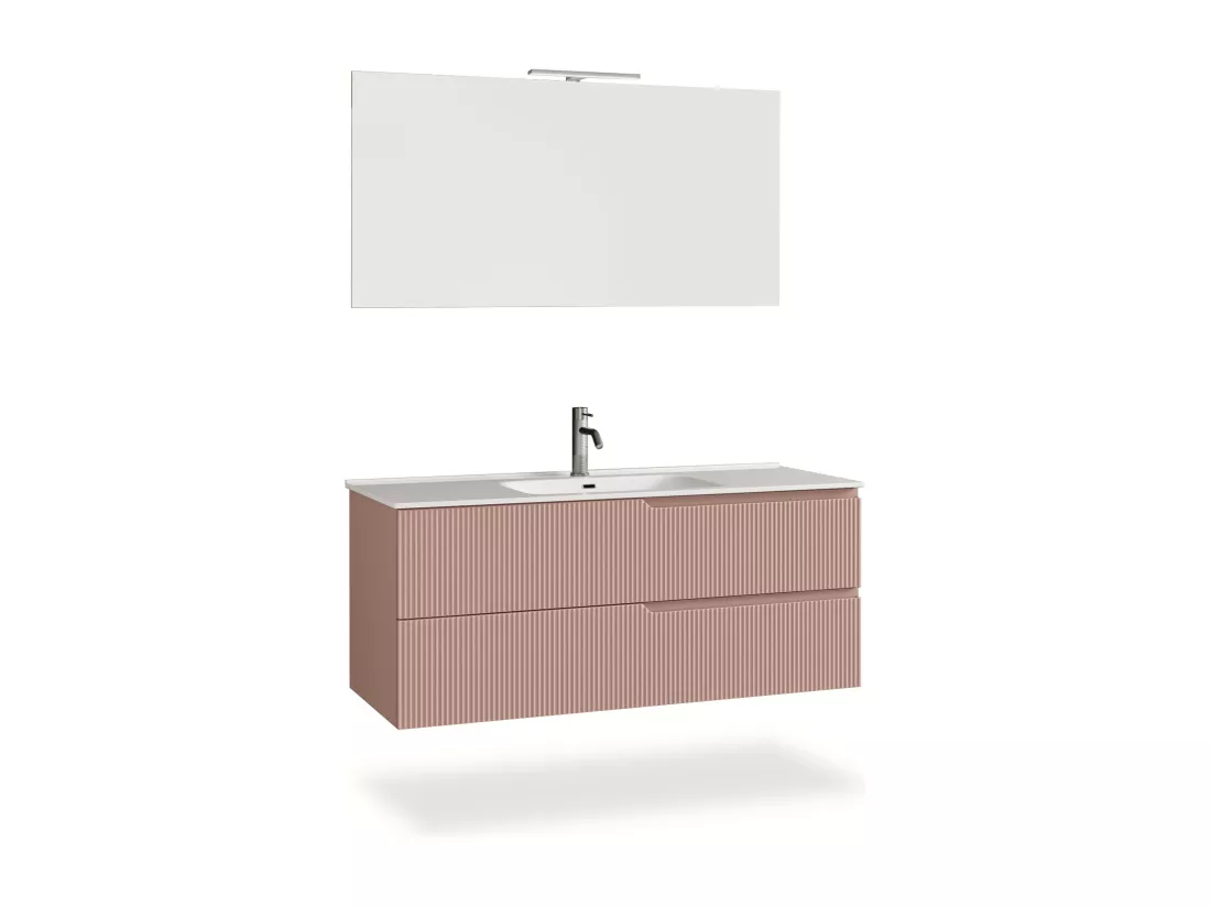 Ensemble salle de bain 4 pièces VENERE rose poudrè