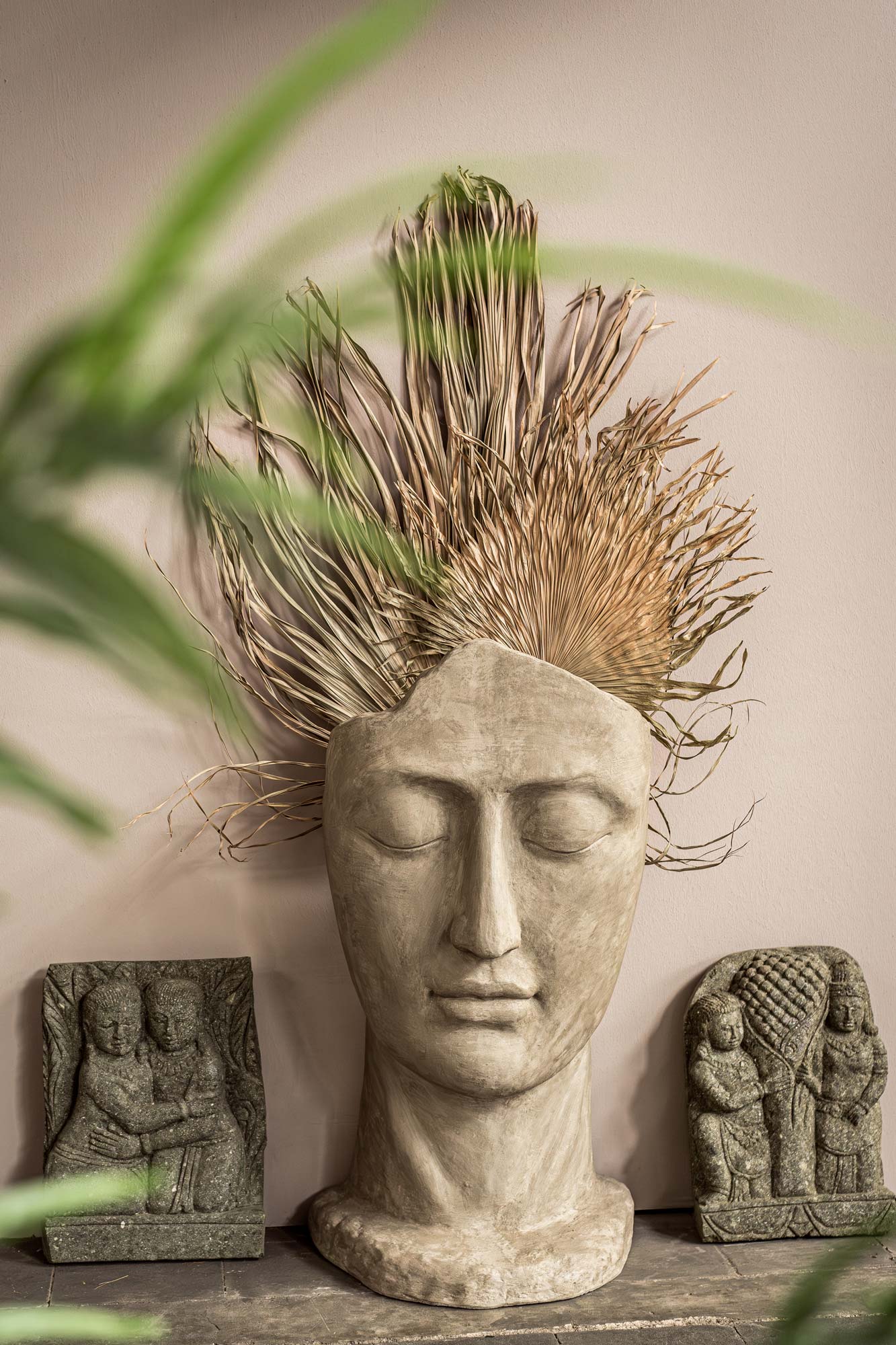 Palmblatt natur, Ø min. 50 cm, H ca. 120 cm von fischer's lagerhaus