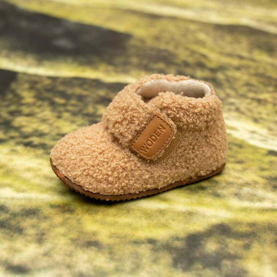 Woden Kim Teddy Babyschoenen Babyslofjes Beige