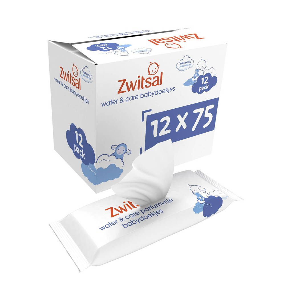 TopWater & Care billendoekjes - 12 x 75 stuks