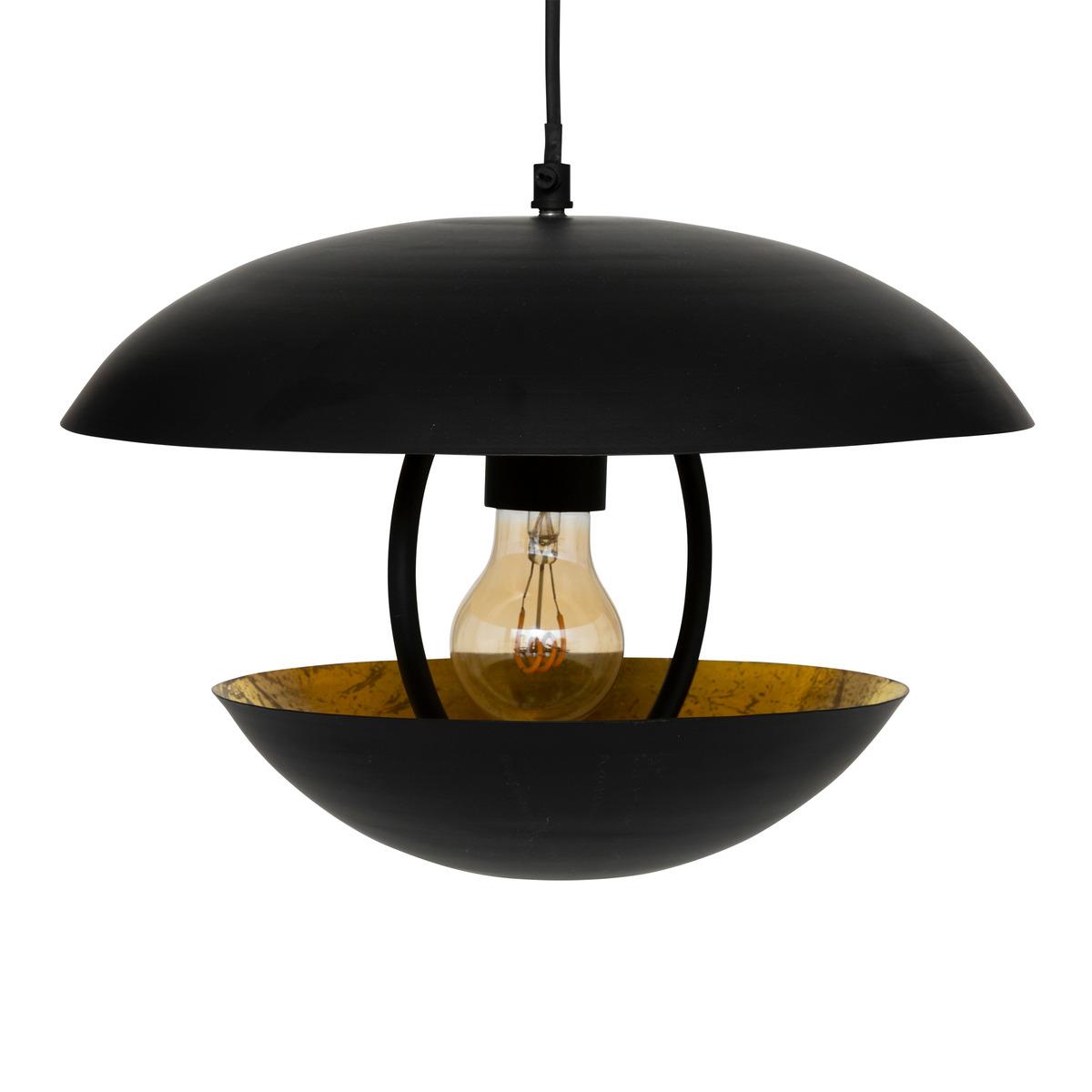 SUSPENSION METAL ESTEE NOIR DORE D.33CM
