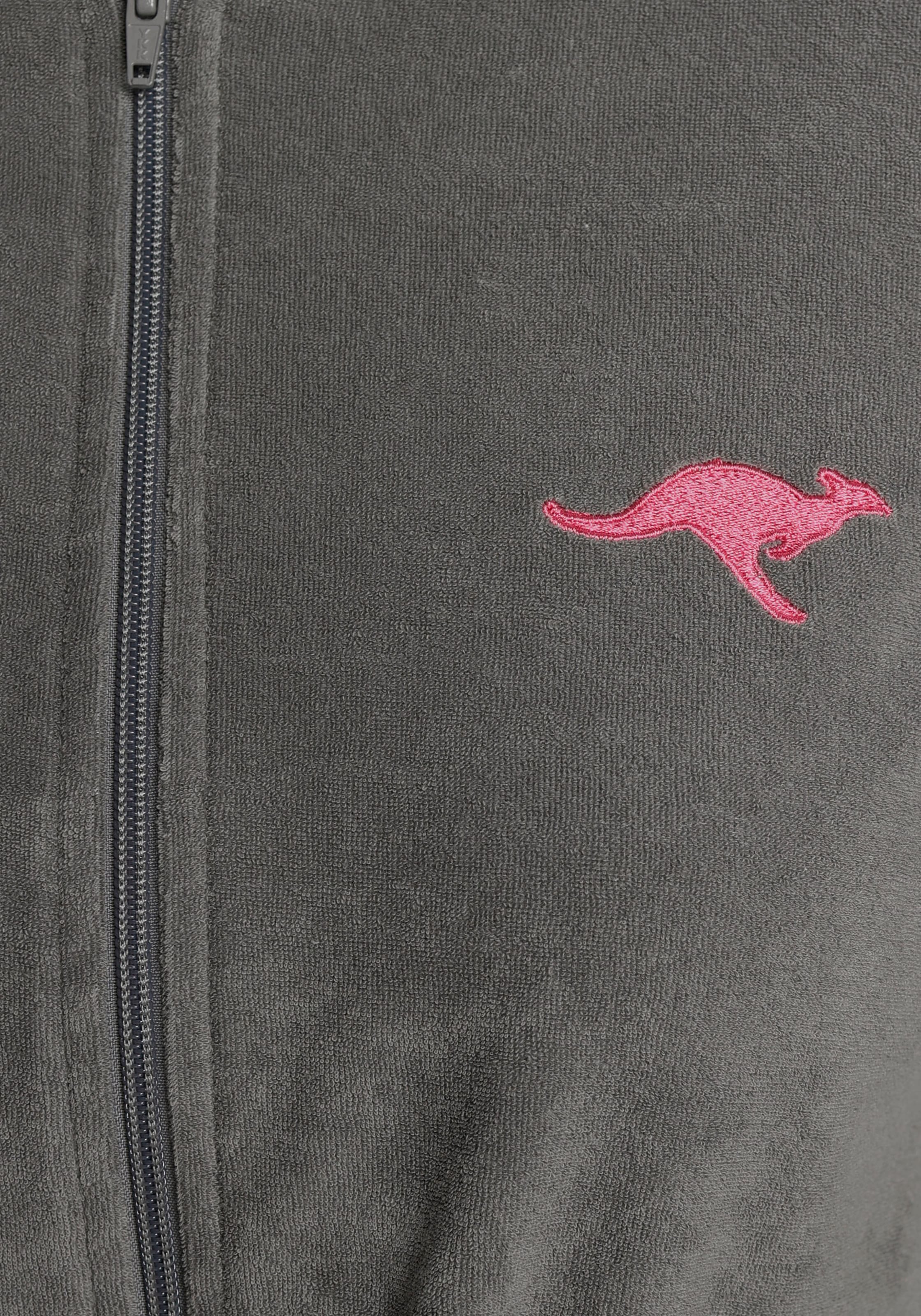 KangaROOS Damenbademantel »Kira, ideal für Sauna & Spa, Hotelbademantel, Morgenmantel«, 1 Stk. mit Bindekordel, kurz, Bademäntel für Damen, XS-3XL
