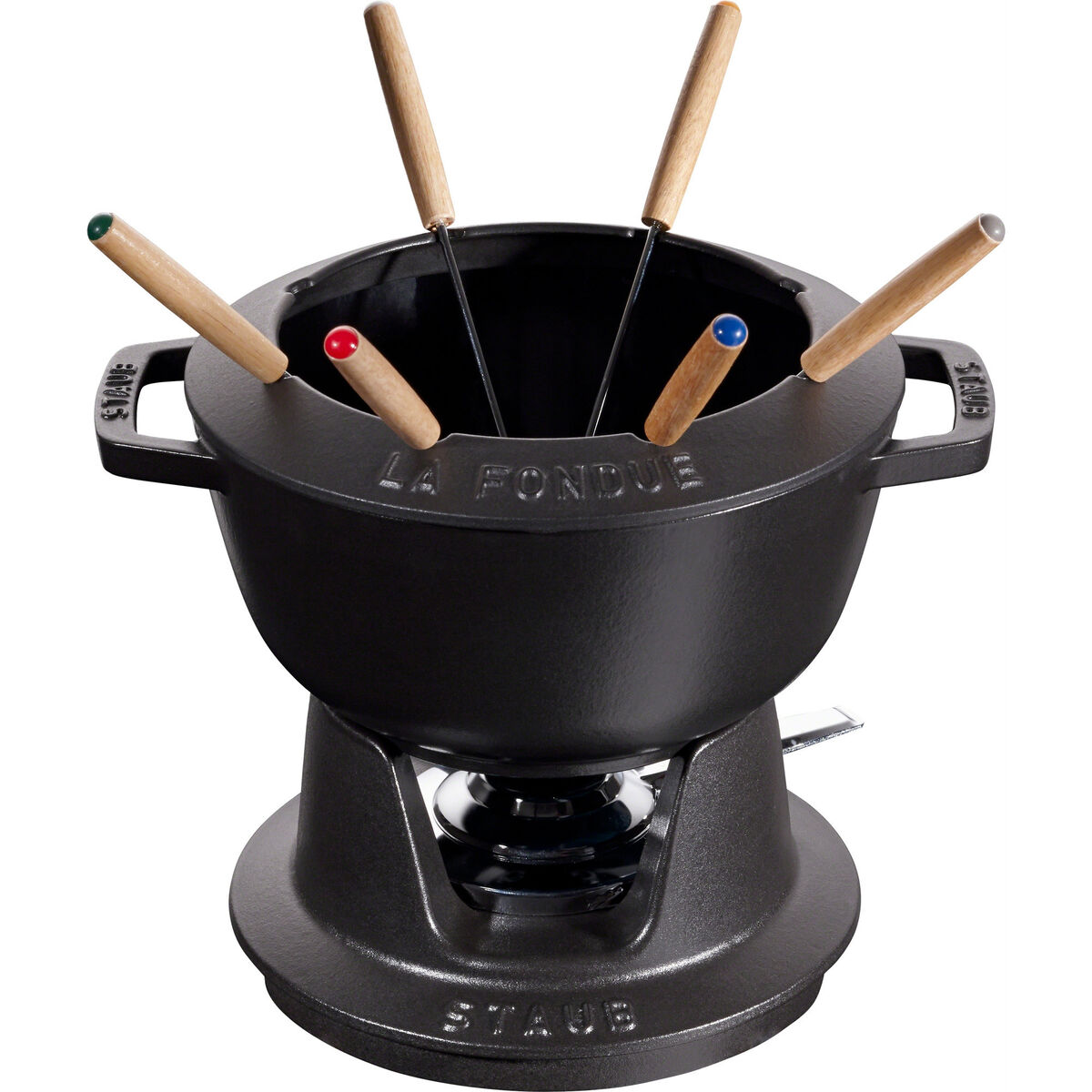Fondue Sett 20 cm Svart med Blank Innside