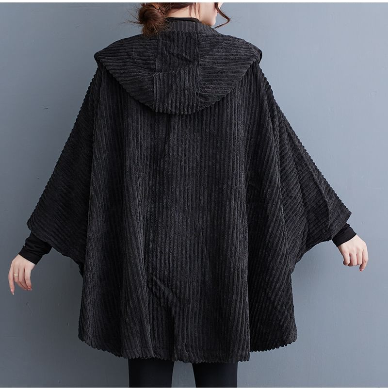 Taragon - Corduroy jas met capuchon en rits
