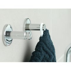 Powerbutton Crochet adhésif Universal medium, chrome