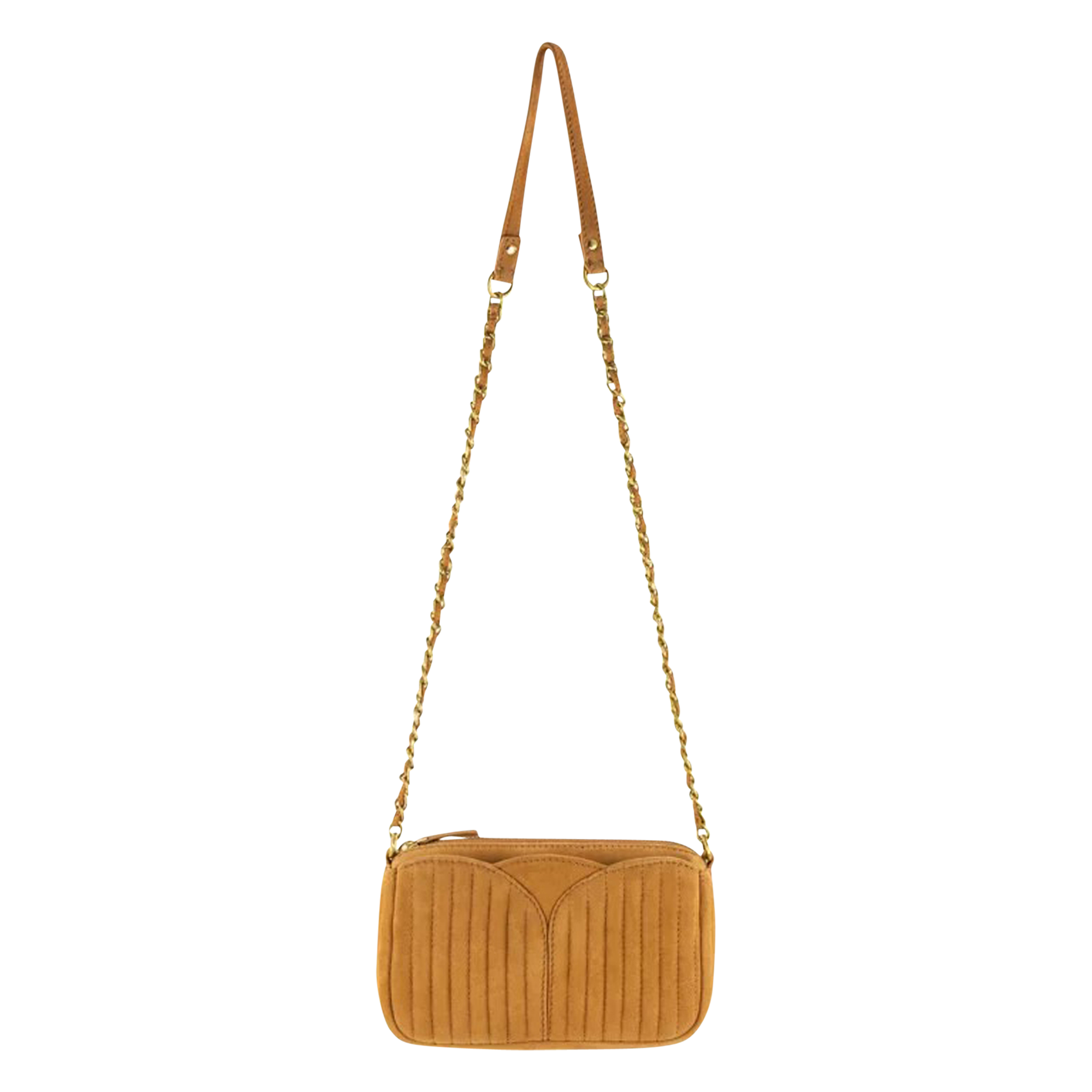 DIVINOU - Petit sac bandoulière en cuir velours | Jaune