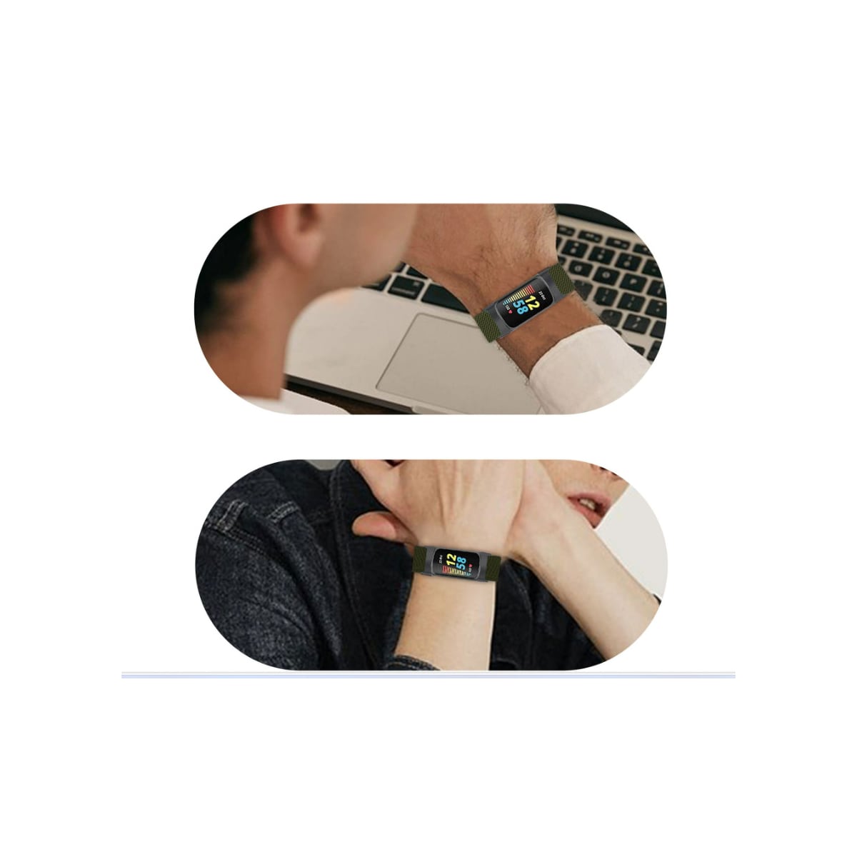 Utskifting av klokkebånd for Fitbit Charge5/6 Rød