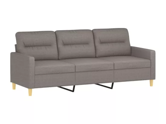 Ensemble de canapés 3 pièces avec coussins Taupe Tissu
