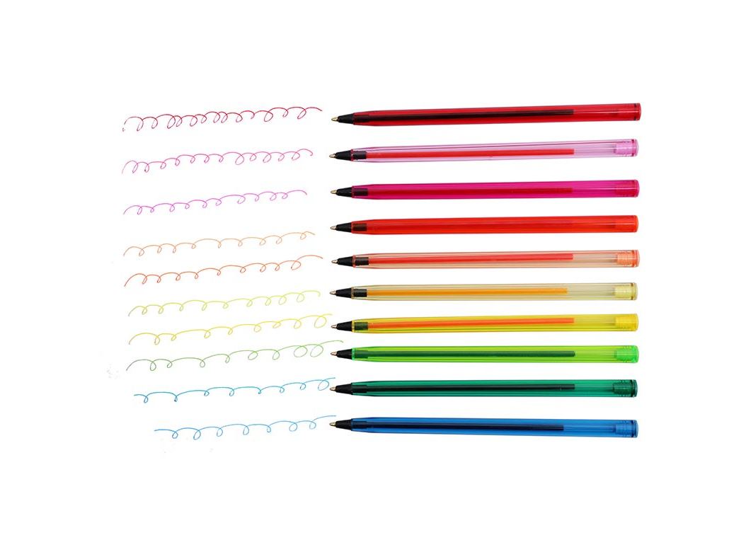 CONJUNTO DE 10 ESFEROGRÁFICAS AUCHAN NEON