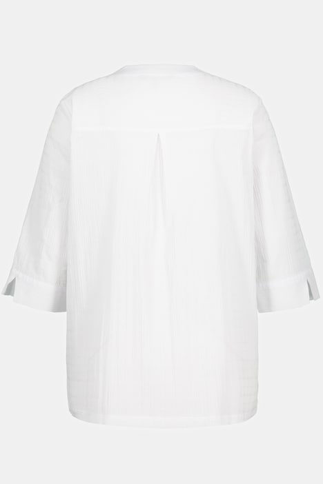 Bubble-Tunika, Biesen, Herzausschnitt, 3/4-Arm