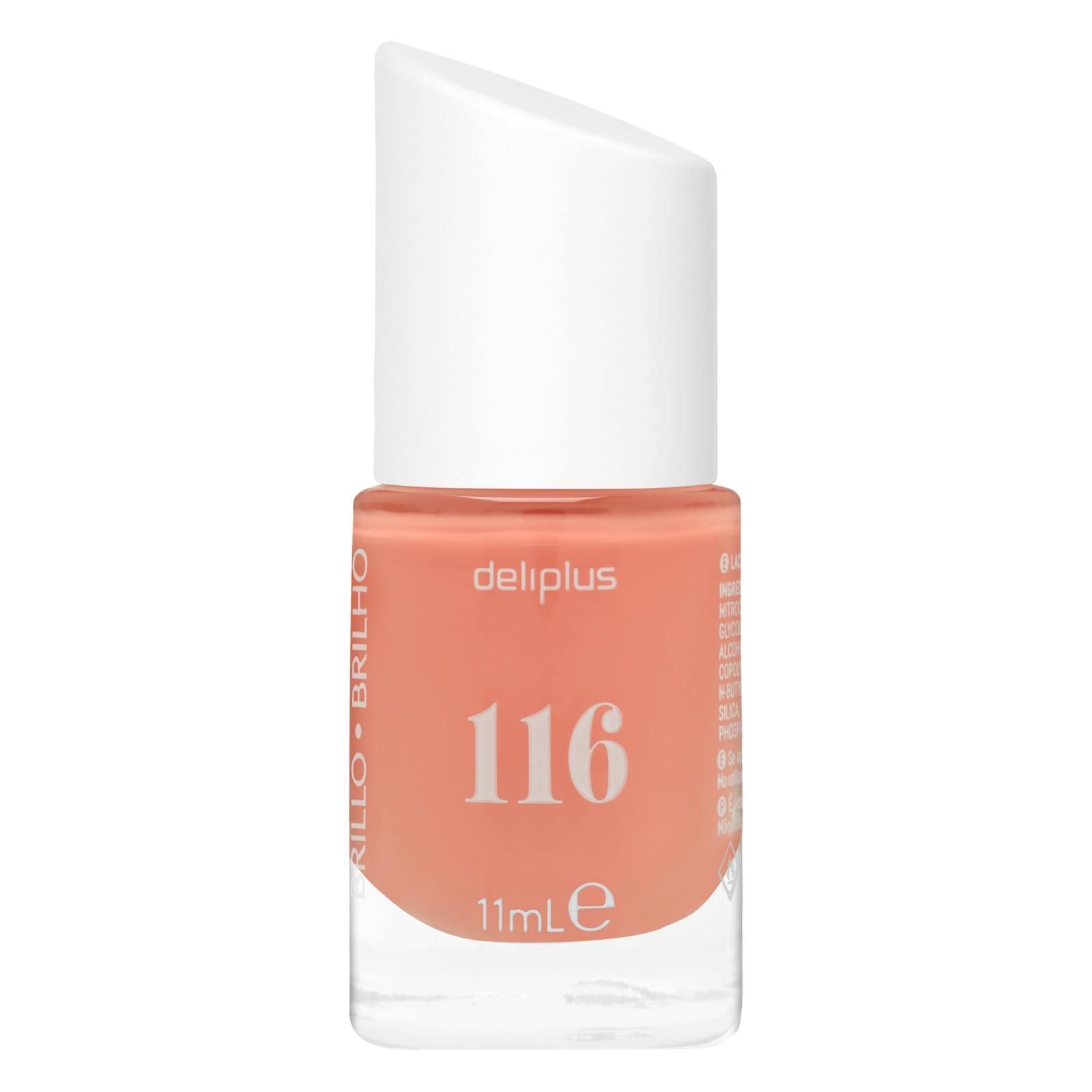 Vernis à ongles brillant pêche Deliplus 116