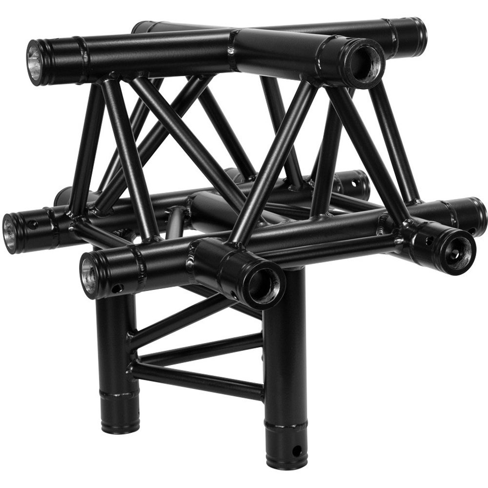Duratruss DT 33/2-C52-XD X-stuk + omlaag - mat zwart