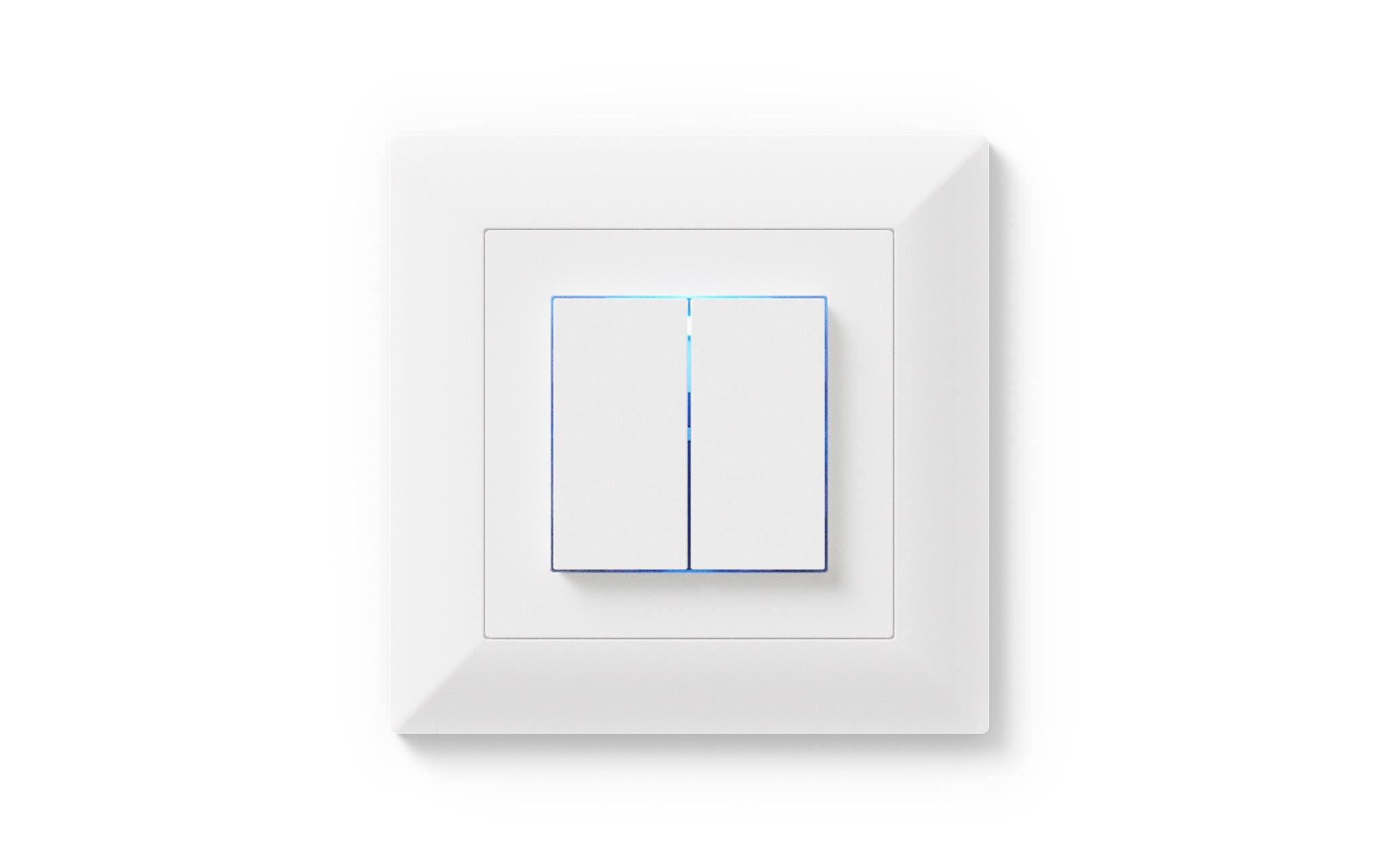 Smart Home zigfred plus Komplett-Set Weiss Unterputz<br>Smart Home Unterputz-Schalter mit Bluetooth und Zigbee Konnektivität