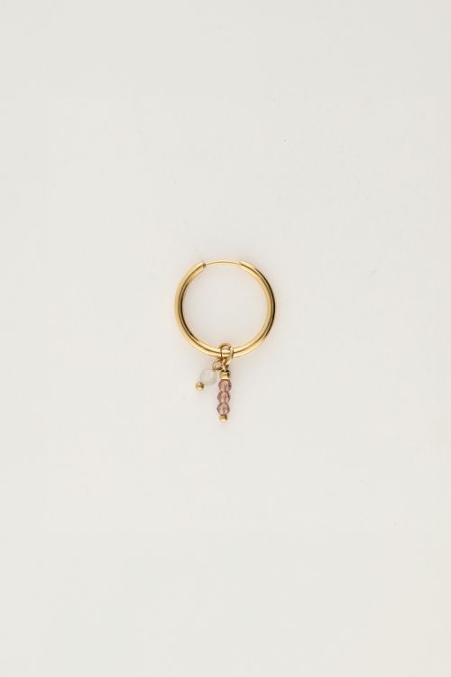 One piece oorring met kraaltjes