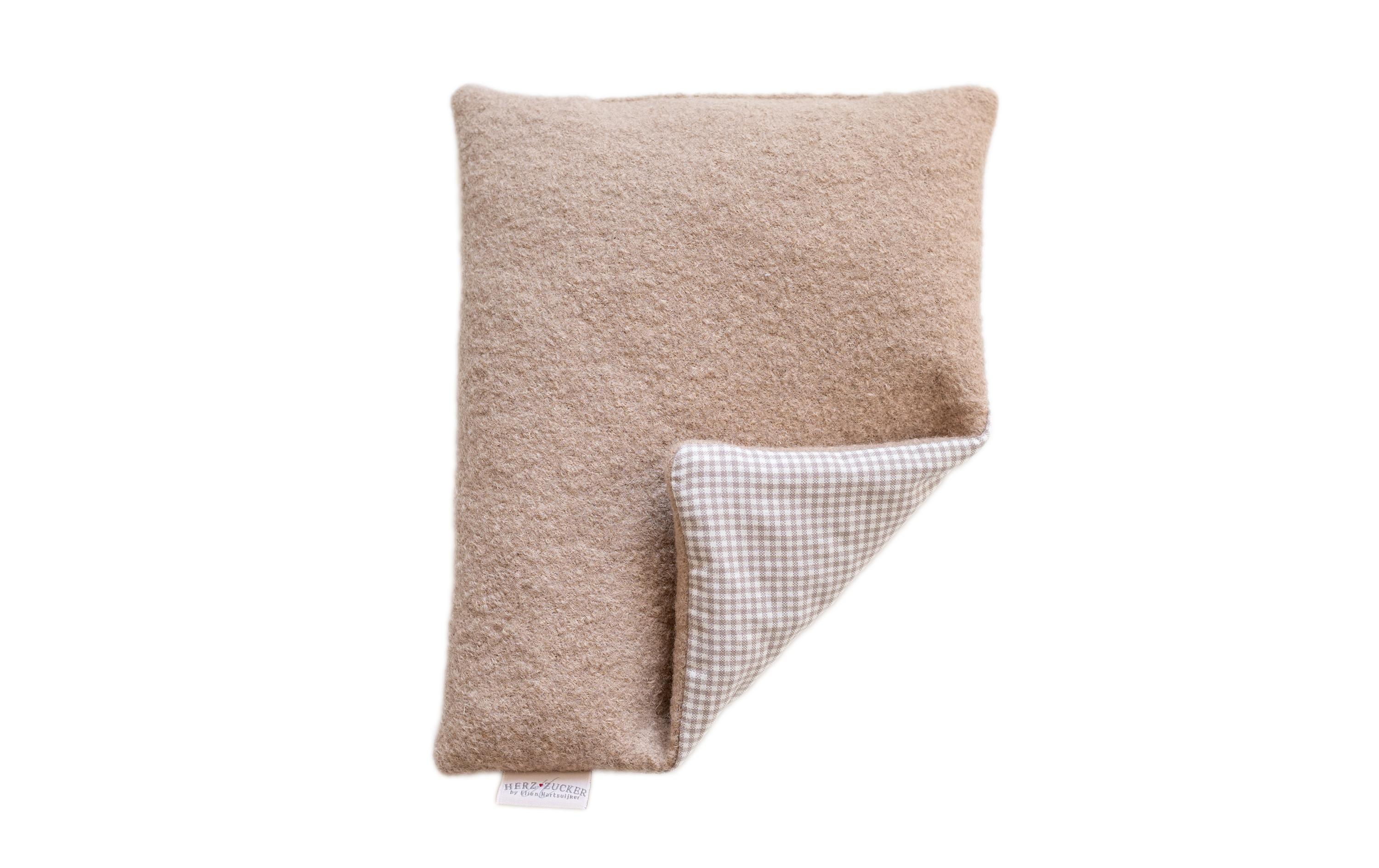 Kirschkernkissen Karo beige 26 x 21 cmWärmekissen