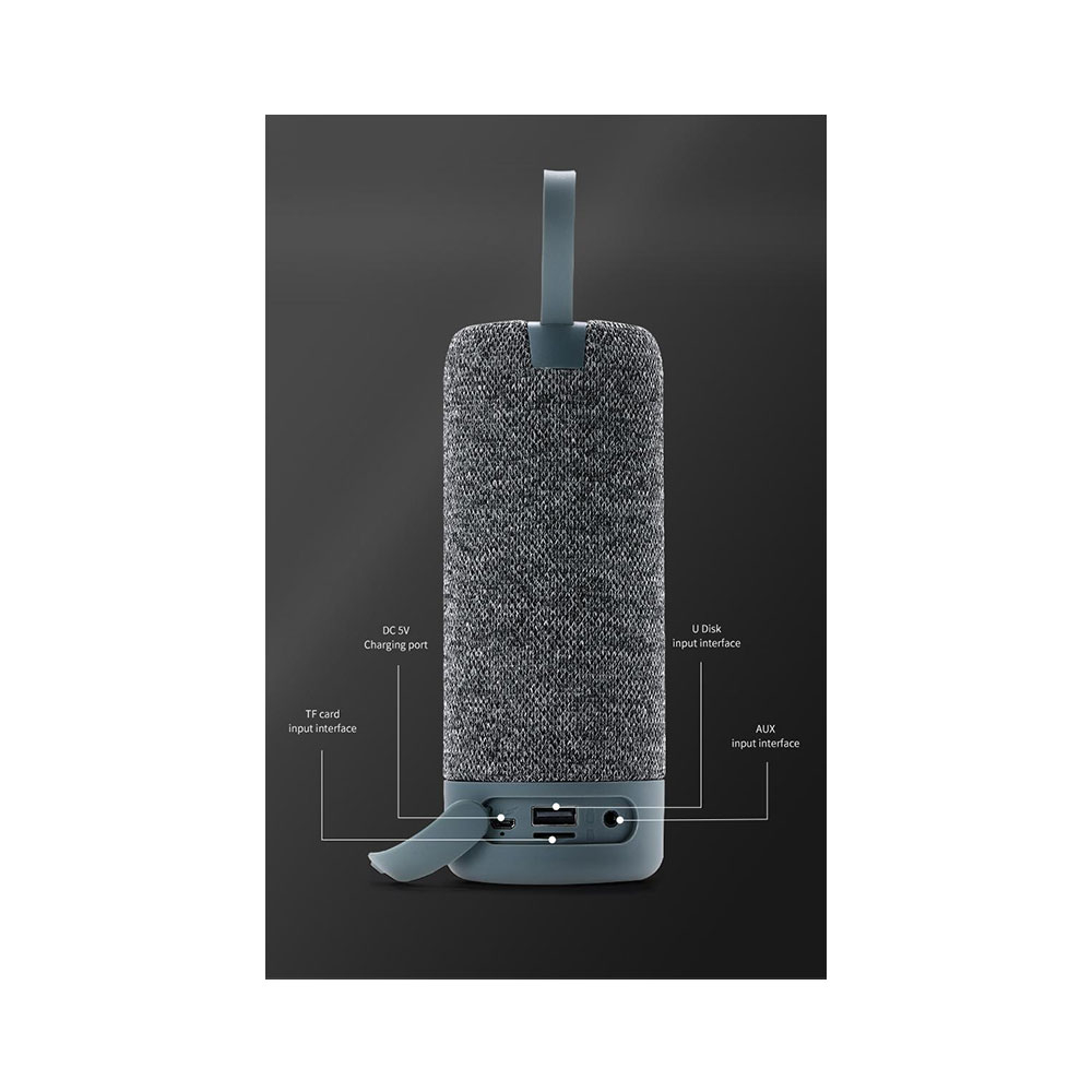 (1200mAh) 360° Bluetooth 5.0 Lautsprecher Spritzwasserfest (IPX5) UKW Radio / Aux In / USB A / Micro SD Kartenslot   Handschlaufe - Grün