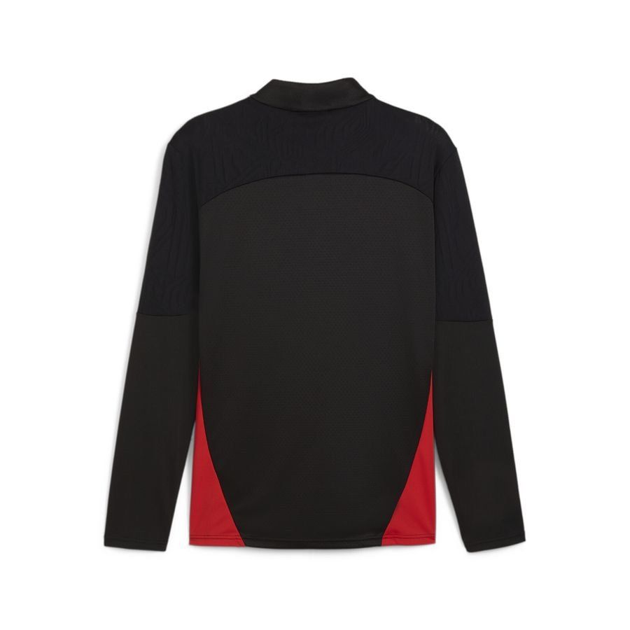Milan AC Maillot d'Entraînement Fermeture Éclair 1/4 - Noir/For All Time Red
