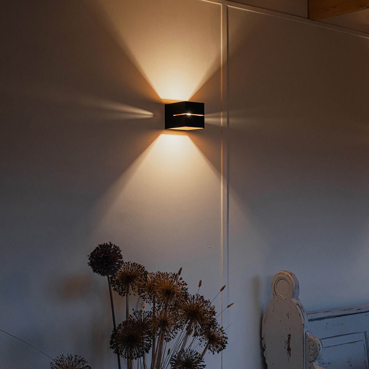 Smart wandlamp zwart met goud 9,7 cm incl. Wifi G9 - Transfer Groove
