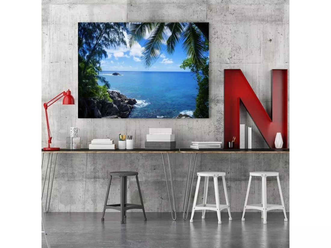 Tableau un rocher dans la mer 4 - 60 x 40 cm