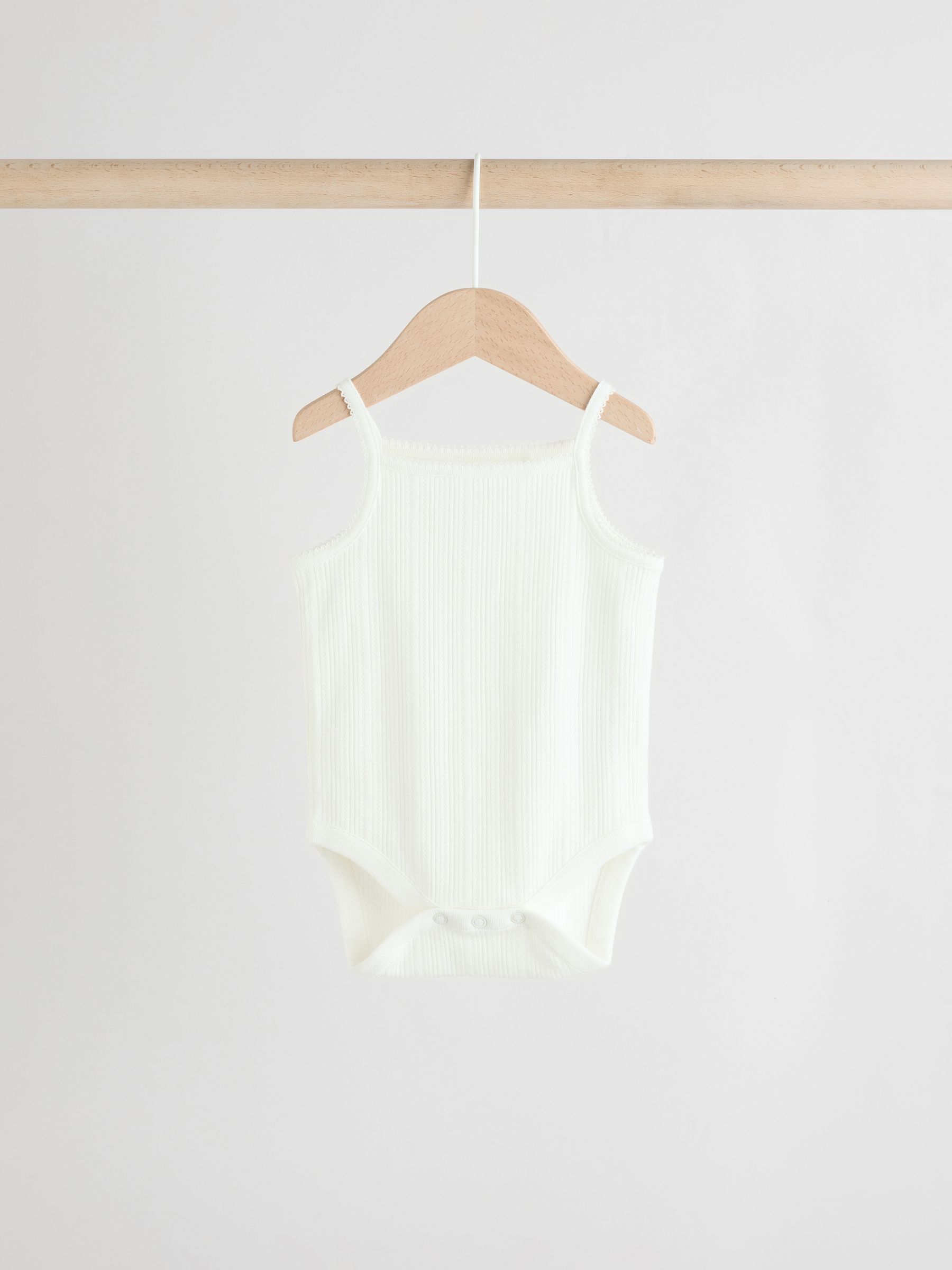 Roze - 5 Pack Vest Pointelle Baby Bodysuits