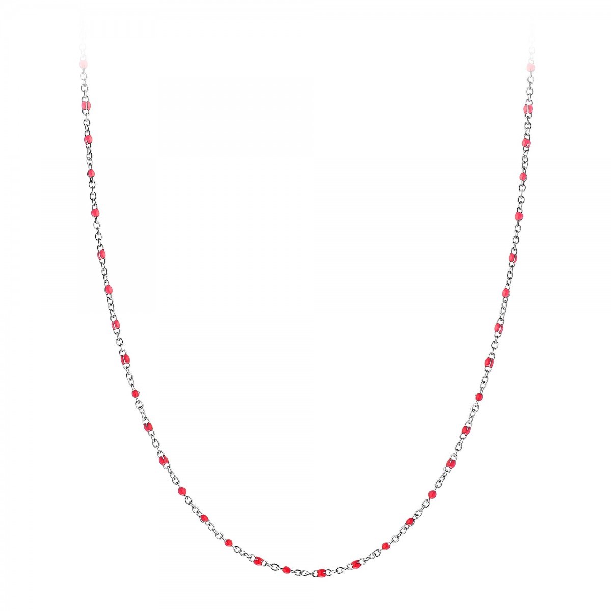 Collier perles rouge par SC Bohème