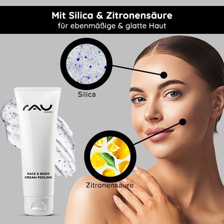 RAU Cosmetics Face & Body Cream Peeling mechanische Tiefenreinigung  für Körper & Gesicht