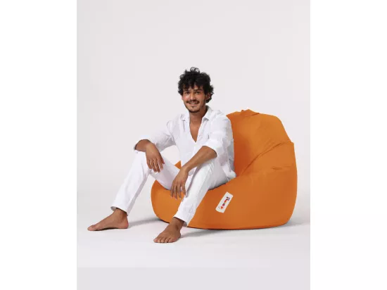 Pouf poire orange Premium XXL