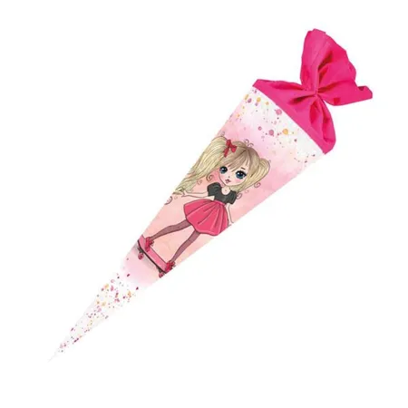 Nestler Schultüte Fashionista mit Filzverschluss, 70 cm, rund