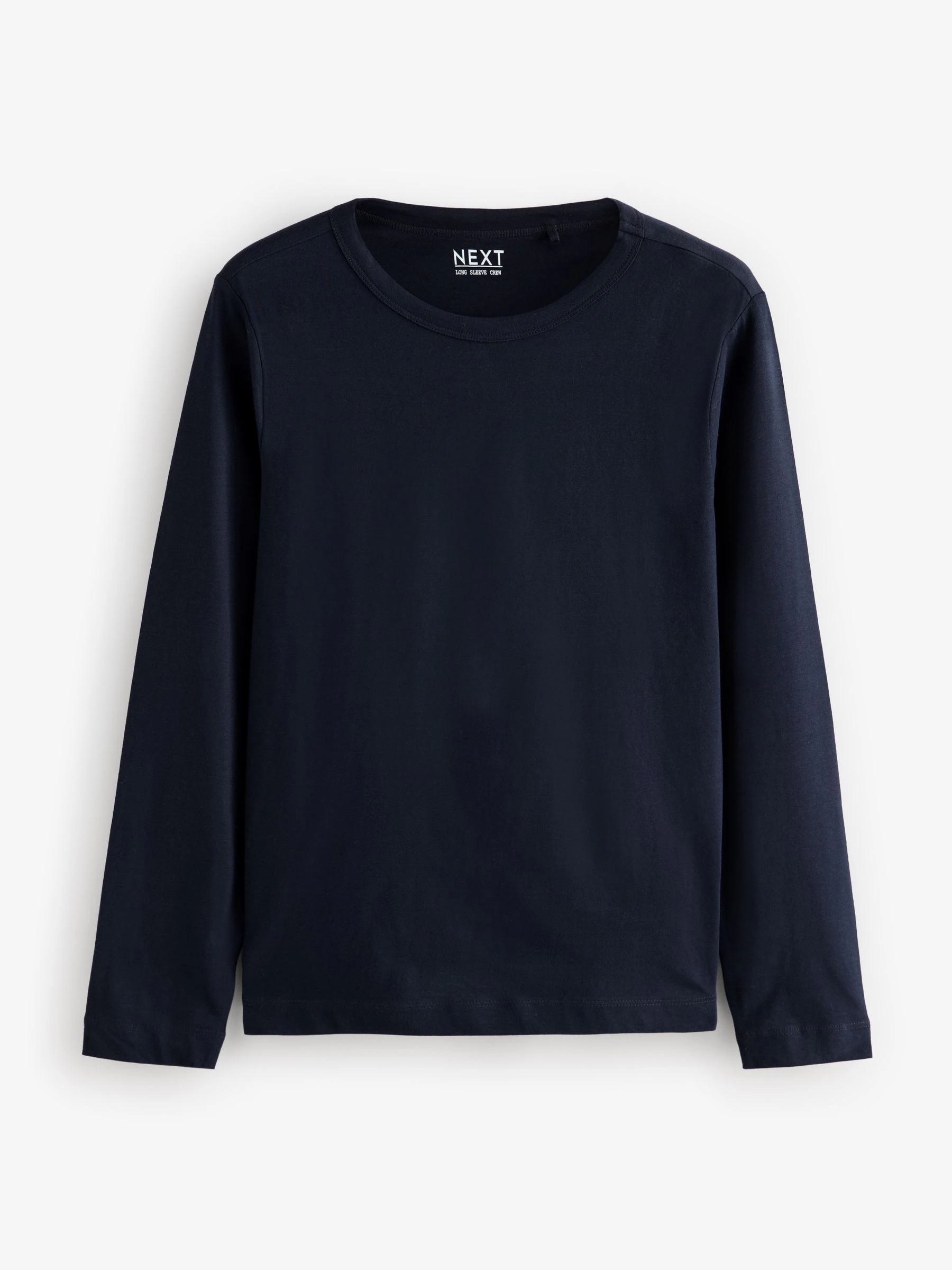 Donkerblauw - 100% katoenen T-shirt met lange mouwen