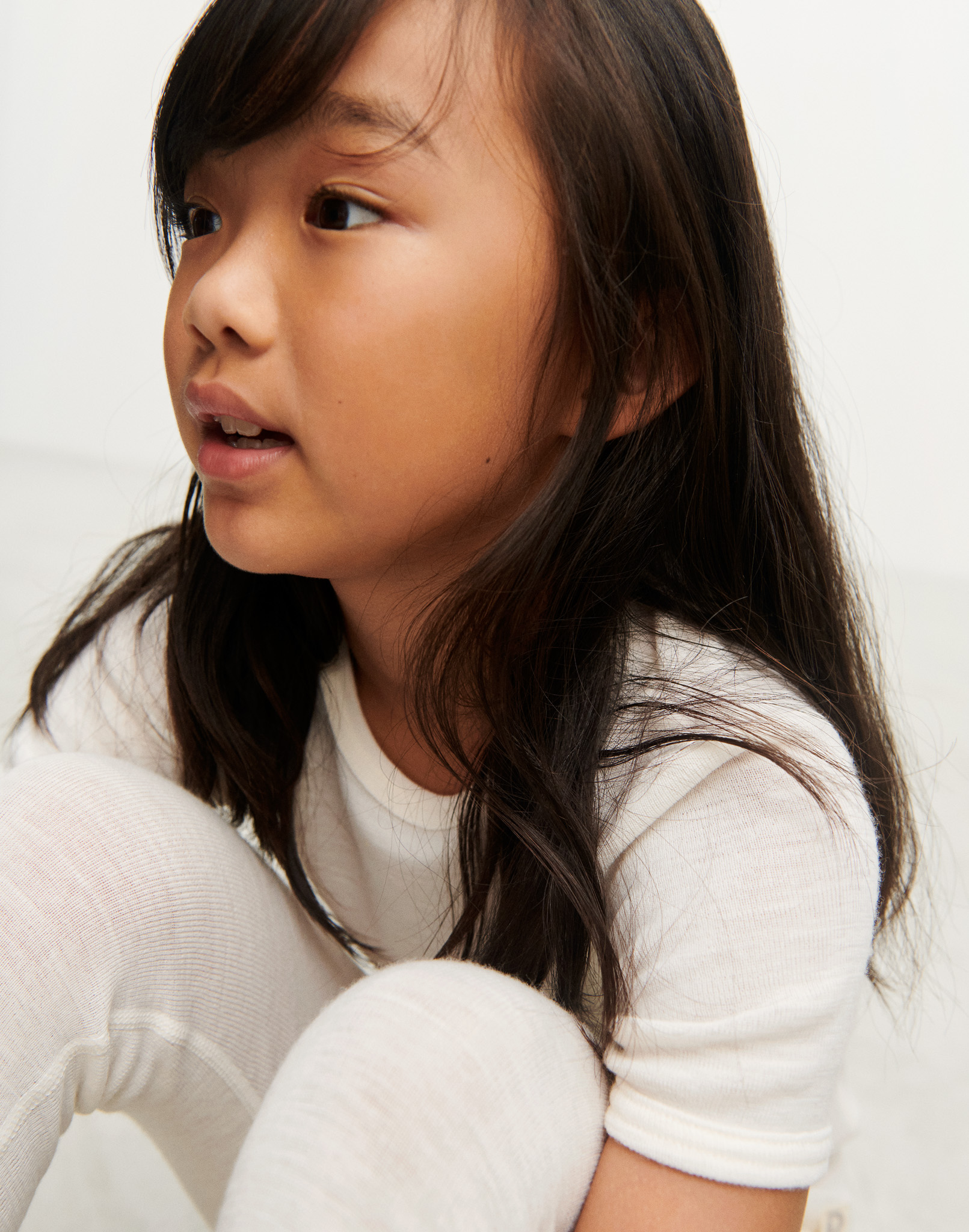 T-shirt van merinowol voor kinderen in Natuur