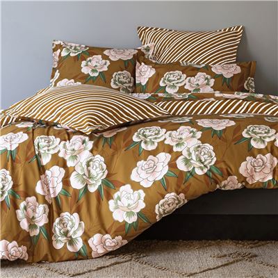 Linge de lit motif fleurs japonaises - BECQUET CRÉATION