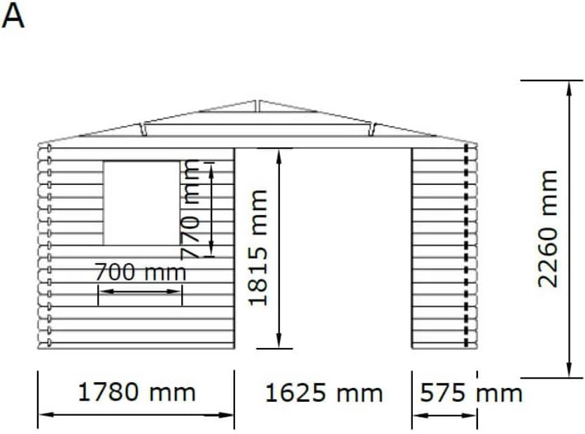 McGaRDEN Gartenhaus Gerätehaus Holzhaus Blockhaus Schuppen 4x3m