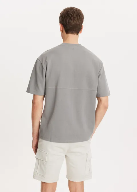 T-shirt met print logo carrier grijs (GRS)