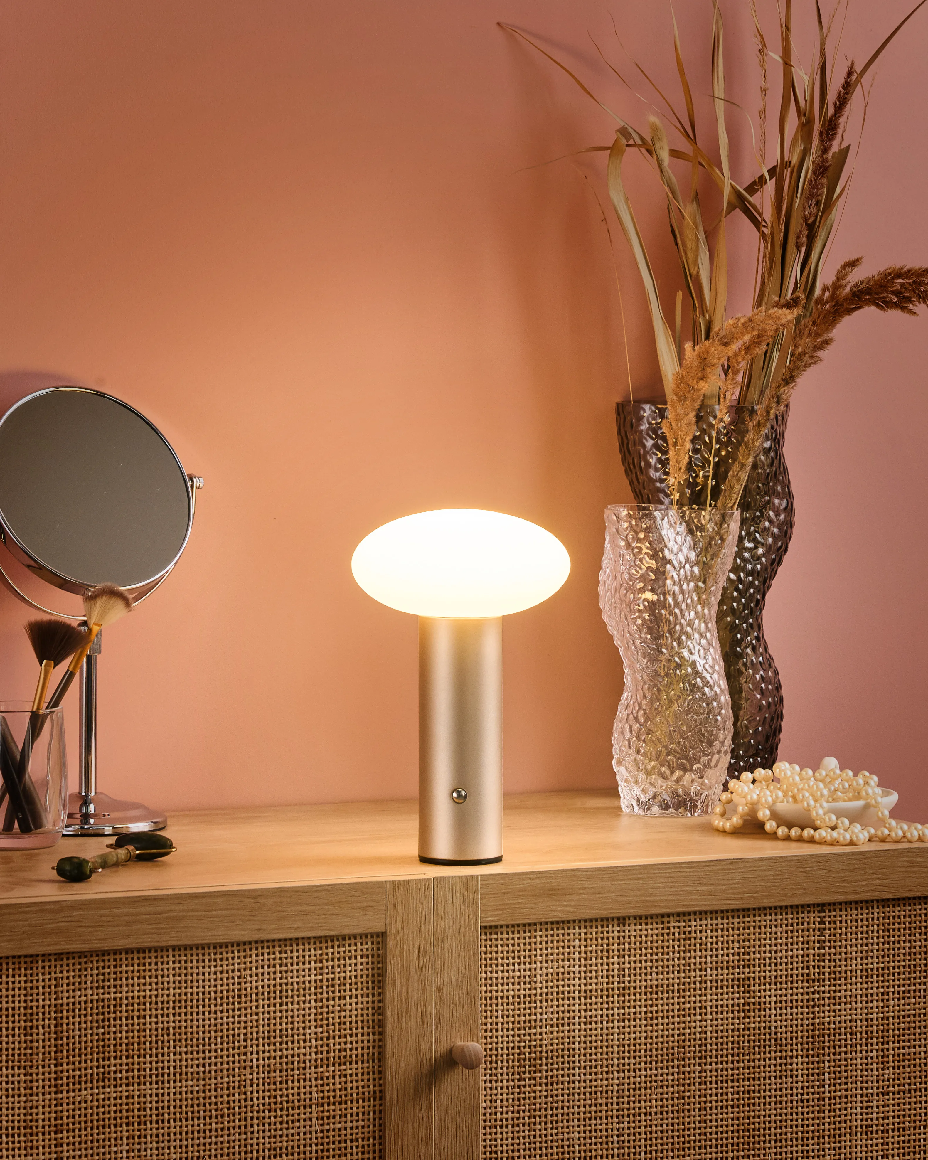 LED draadloze tafellamp BUAYAN met dimmer Metaal Goud