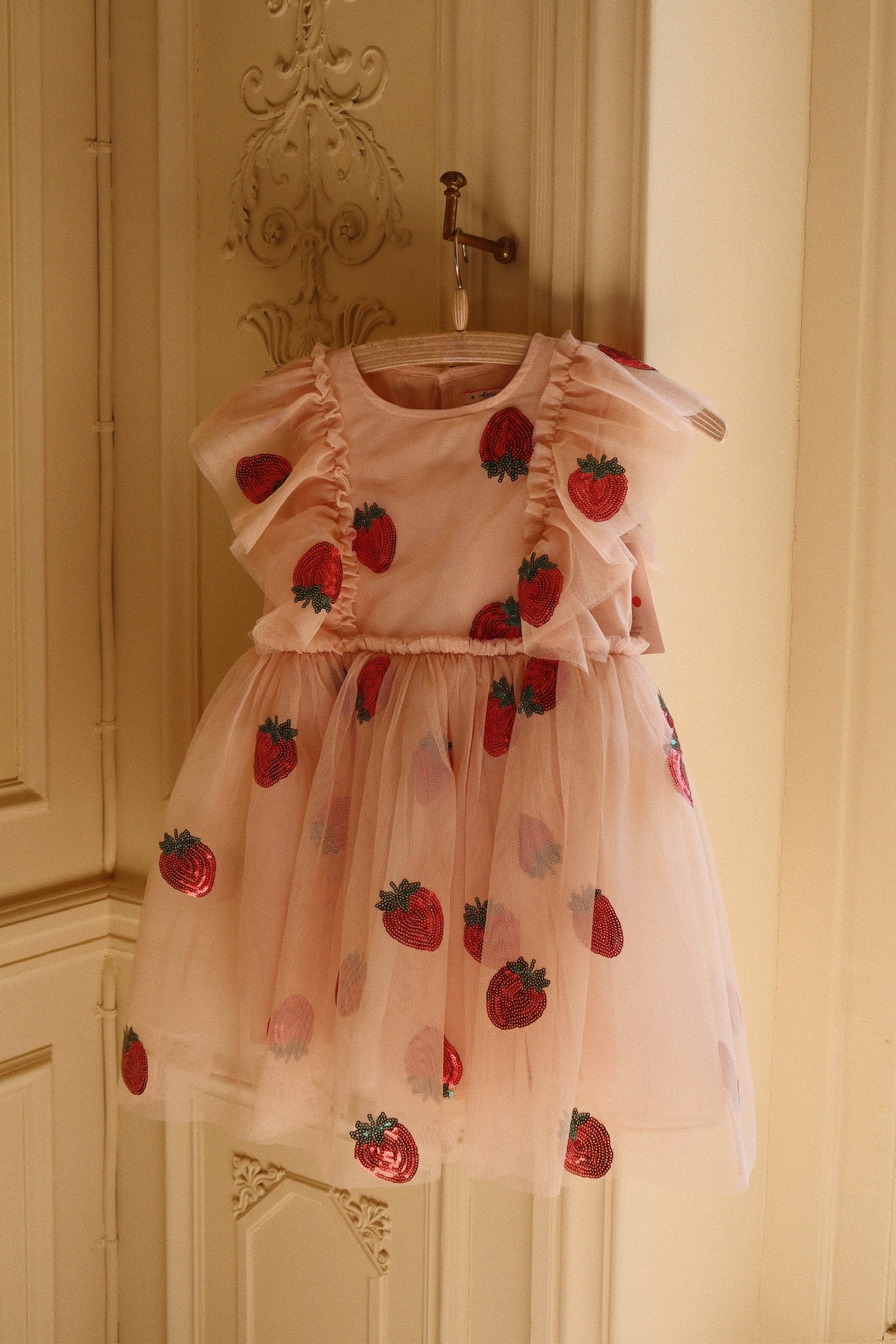 Yvonne kjole - strawberry - 2Y