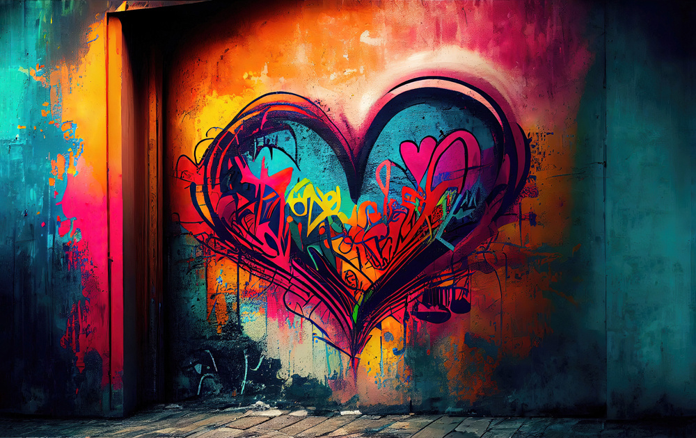 Akustikbild STREET HEART 80x120cm, 6kg