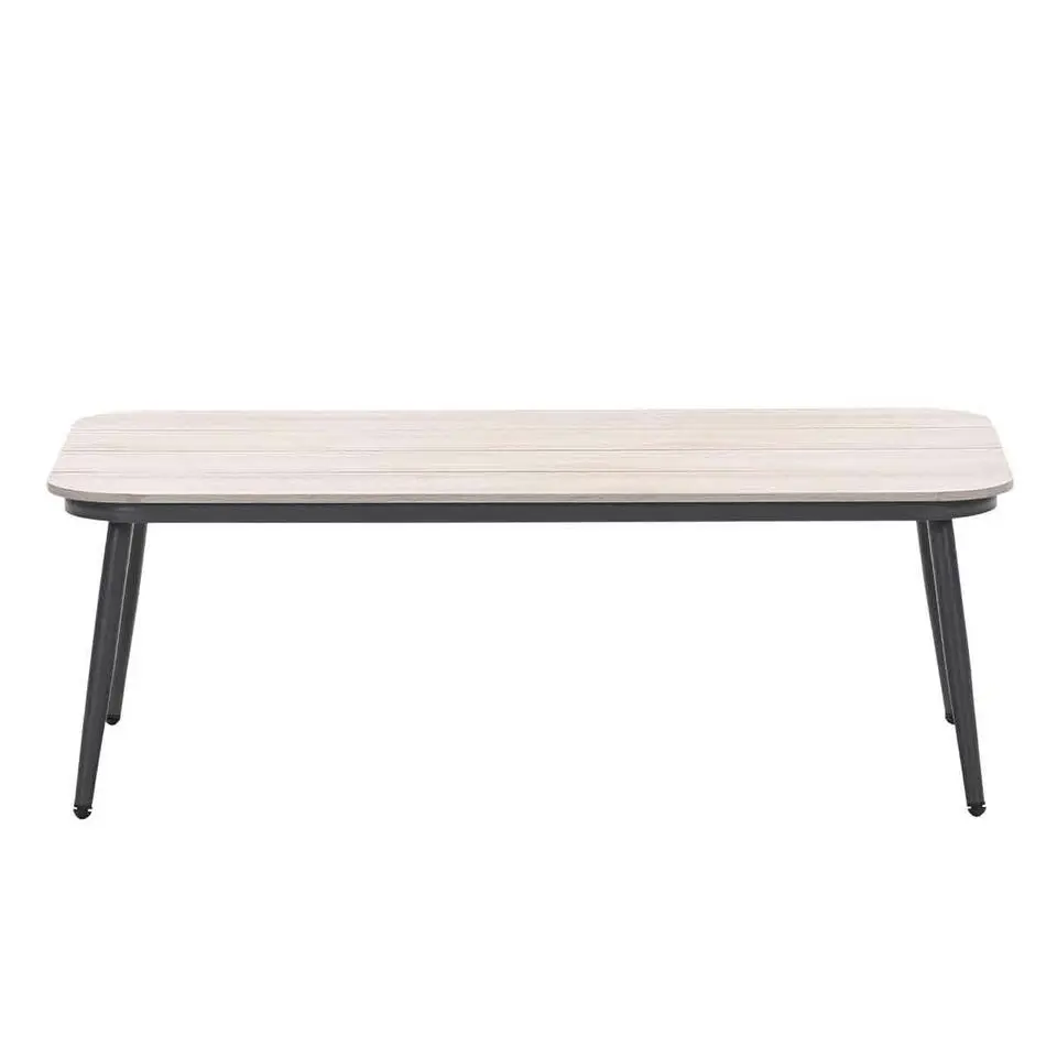 Teramon lounge tafel - 130x70 cm - c.black - light teak Vironwood