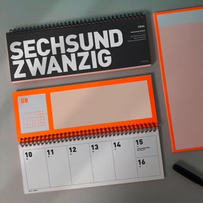 Tischkalender Neon 2026