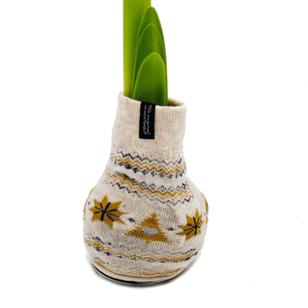 Exotisch Hart - Amaryllisbol in Noorse sok - Ridderster - Het originele cadeau-idee beige