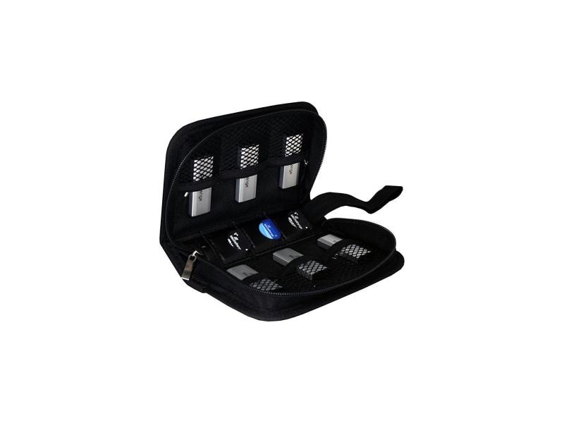 MediaRange Aufbewahrungstasche BOX98 6x USB / 3x SD Schwarz Schützende Tragtasche für Speichermedien