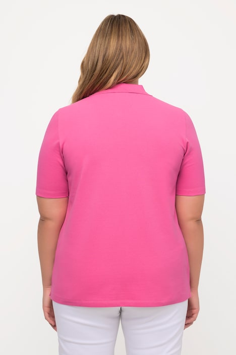 Poloshirt, Ajour-Rhomben, Polokragen, Halbarm
