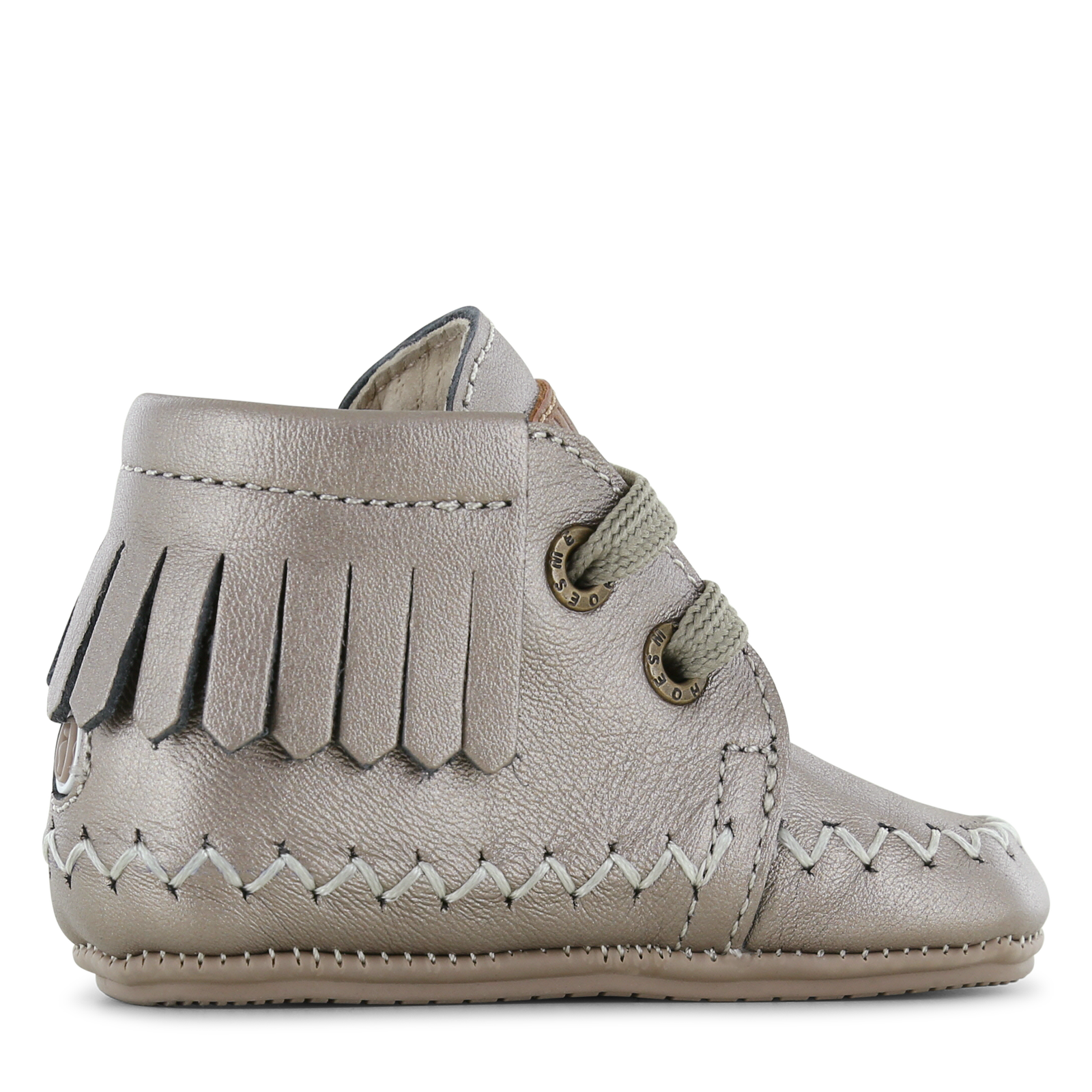 Shoesme champagnerfarbener BABY-PROOF® Schuh mit Rüschen